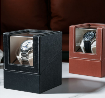 Ротомат, Виндер, Шкатулка для автоподзавода часов (Watch Winder), 1 слот, тихий мотор, экокожа - изображение 9