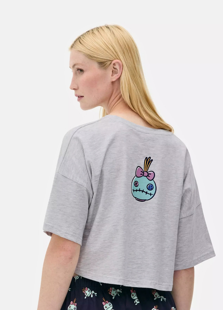 Женская пижамная футболка Primark Disney XS Хлопковая для дома и сна Серый (9210) - Фото 3 Женская пижамная футболка Primark Disney XS Хлопковая для дома и сна Серый (9210) - изображение 3