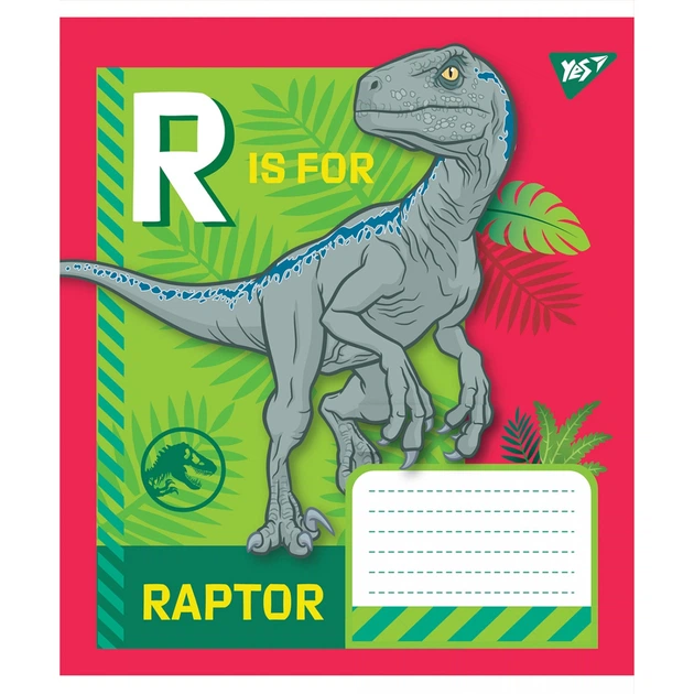 Зошит учнівський 12 арк. клітинка YES Jurassic World - Фото 1 Зошит учнівський 12 арк. клітинка YES Jurassic World - изображение 1
