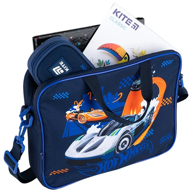 Шкільна текстильна сумка Kite Hot Wheels HW25-589 - изображение 4