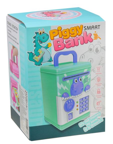 Детский сейф-копилка Piggy Bank Shantou Jinxing 6002A/2 голубой со светом и звуком, с паролем, отпечаток пальца - Фото 1 Детский сейф-копилка Piggy Bank Shantou Jinxing 6002A/2 голубой со светом и звуком, с паролем, отпечаток пальца - изображение 1