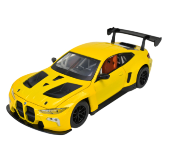 Металлическая машинка BMW M4 GT3 Автопром 1:24 (68277A) свет звук, открывающаяся дверь, игрушечный гоночный автомобиль - изображение 6