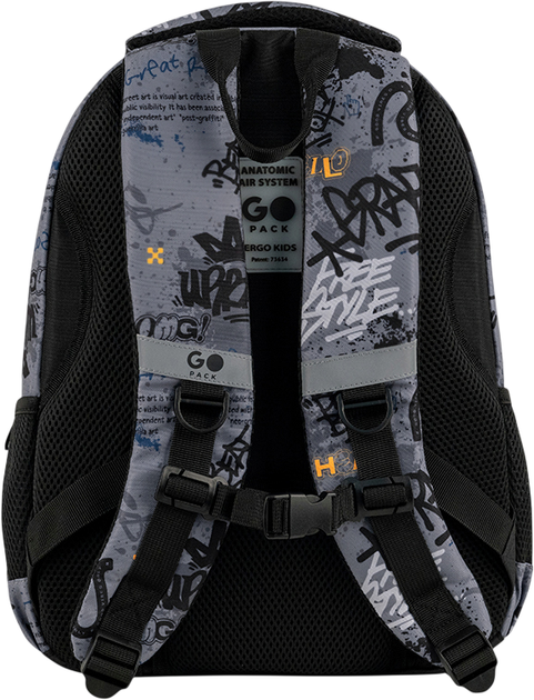 Рюкзак GoPack з ортопедичною спинкою Education Free Style 40x30x15 см Темно-сірий (GO26-175M-5) - зображення 7