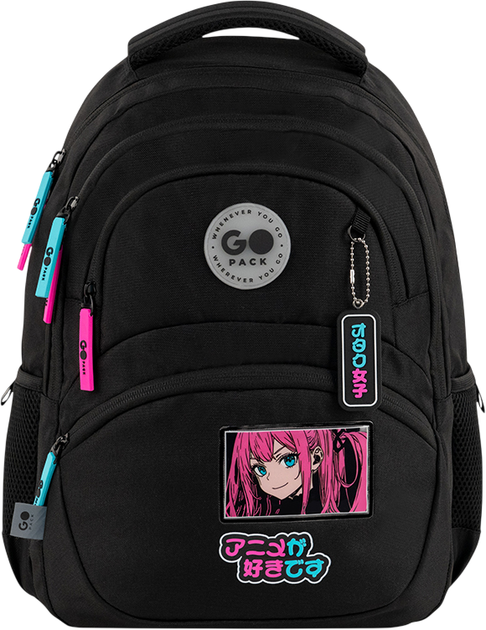 Рюкзак GoPack з ортопедичною спинкою Education Anime girl 40x30x15 см Чорний (GO26-175M-2) - зображення 4