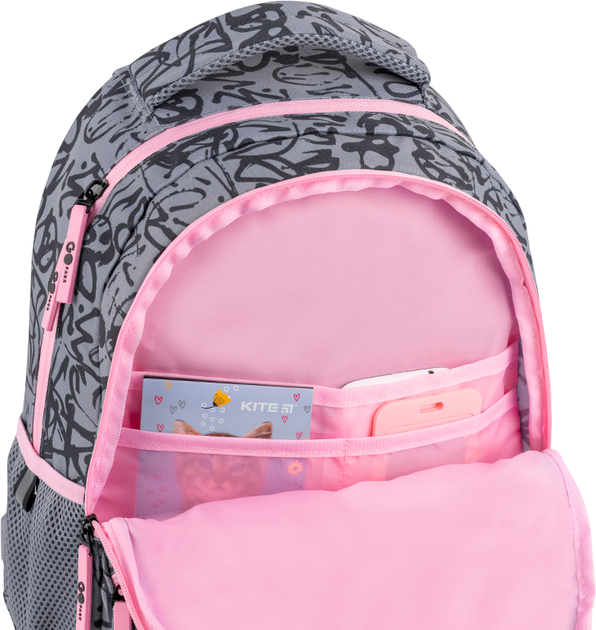 Рюкзак GoPack с ортопедической спинкой Education Fluffy Heart 40x30x15 см Серый (GO26-175M-4) - Фото 13 Рюкзак GoPack с ортопедической спинкой Education Fluffy Heart 40x30x15 см Серый (GO26-175M-4) - изображение 13