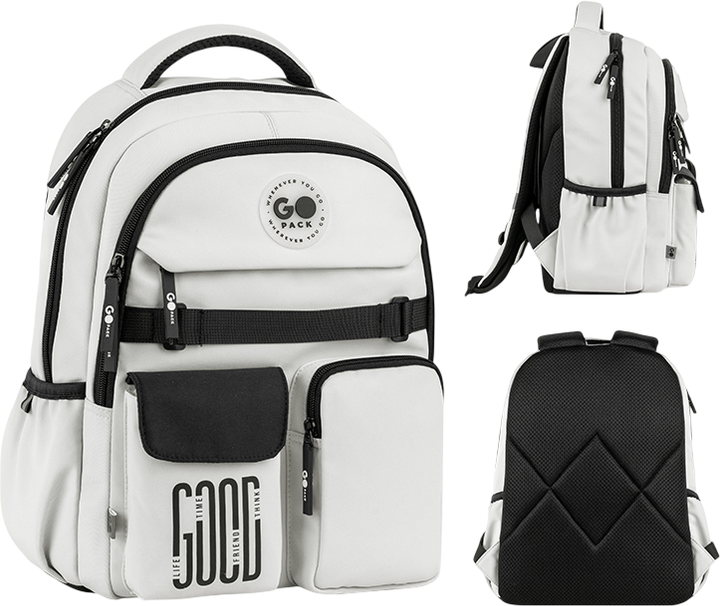 Рюкзак GoPack Education Стильний 39.5x28x15 см Сірий (GO26-183M-2) - Фото 2 Рюкзак GoPack Education Стильний 39.5x28x15 см Сірий (GO26-183M-2) - зображення 2