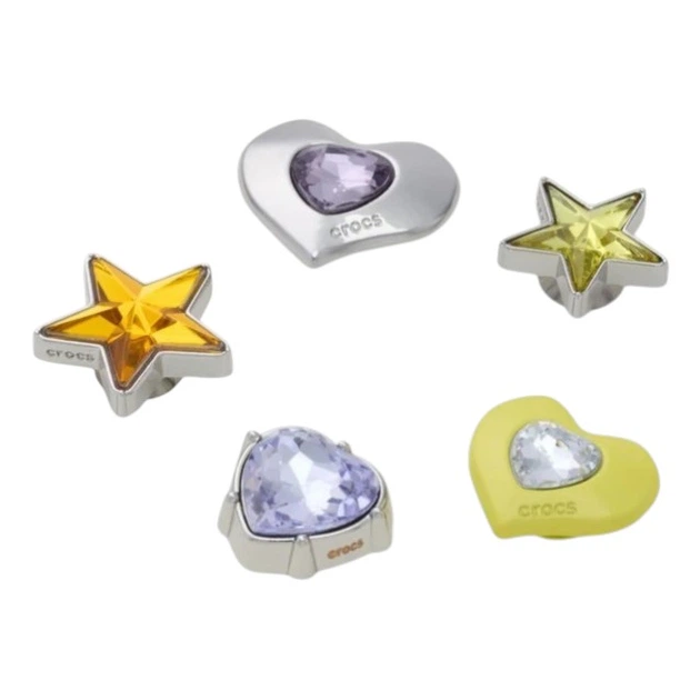 Przypinki do butów Crocs Meta Stars And Hearts 5 Pack 10017922 5 szt Wielokolorowe - obraz 2