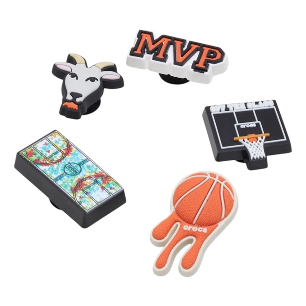 Przypinki do butów Crocs Mvp Basketball 5 Pack 10018198 5 szt Wielokolorowe - obraz 2