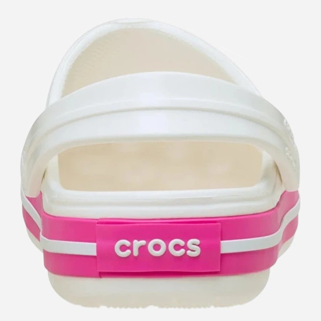 Chodaki młodzieżowe dziewczęce Crocs Crocband Kids Clog 207006-6WU 38-39 Białe - obraz 5