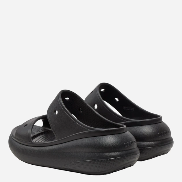 Klapki basenowe damskie na platformie Crocs Classic Crush Sandal 207670-001 41-42 Czarne - obraz 3