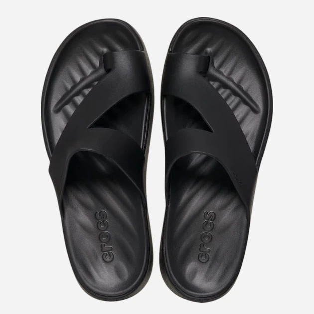 Жіночі в'єтнамки для пляжу Crocs Getaway Platform Toe Loop W 210834-001 39-40 Чорні (198445131349) - зображення 4