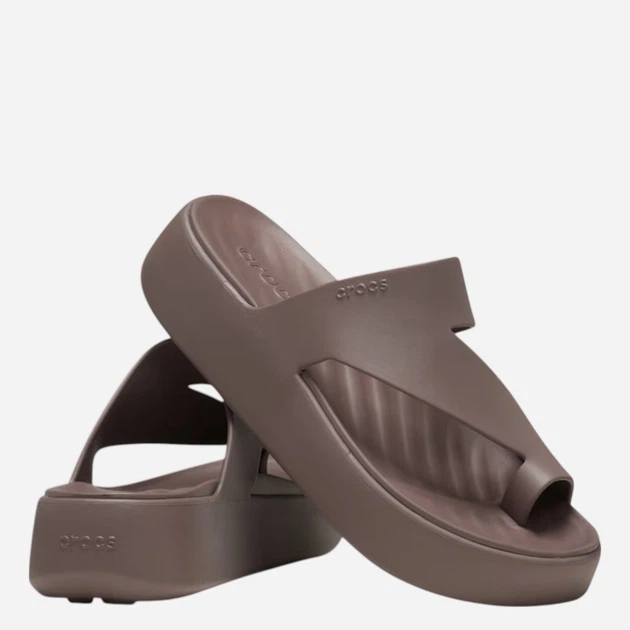 Жіночі в'єтнамки для пляжу Crocs Getaway Platform Toe Loop W 210834-0LF 39-40 Коричневі (198445131424) - зображення 3