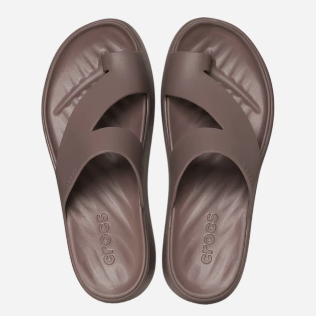 Жіночі в'єтнамки для пляжу Crocs Getaway Platform Toe Loop W 210834-0LF 39-40 Коричневі (198445131424) - зображення 4