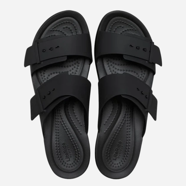 Klapki basenowe damskie Crocs Brooklyn Buckle Low 211215-001 39-40 Czarne - obraz 4