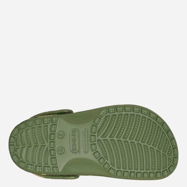 Дитячі крокси-сабо для дівчинки Crocs Classic Camouflage Clog K 211879-3TC 28-29 Темно-зелені (198445283956) - зображення 6