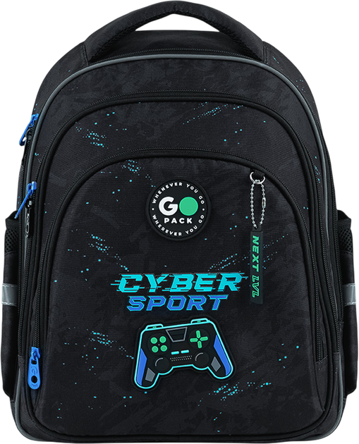 Рюкзак GoPack для початкової школи Education Win The Game 37x28.5x16 см Чорний (GO26-2606S-5) - зображення 4