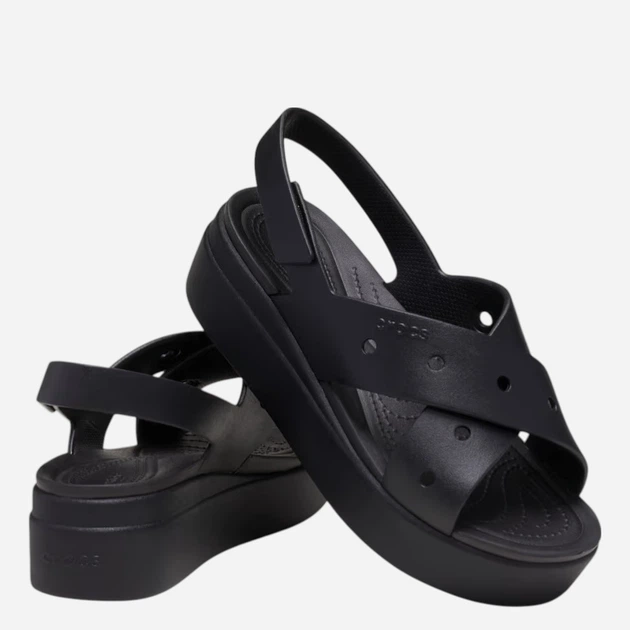 Жіночі сандалії Crocs Brooklyn 4U Cross Strap Sandal W 212254-001 39-40 Чорні (198445366888) - зображення 3