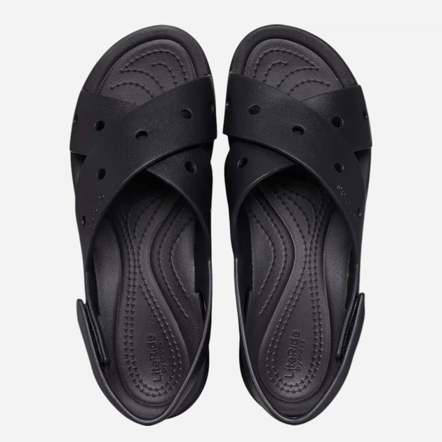 Жіночі сандалії Crocs Brooklyn 4U Cross Strap Sandal W 212254-001 39-40 Чорні (198445366888) - зображення 4