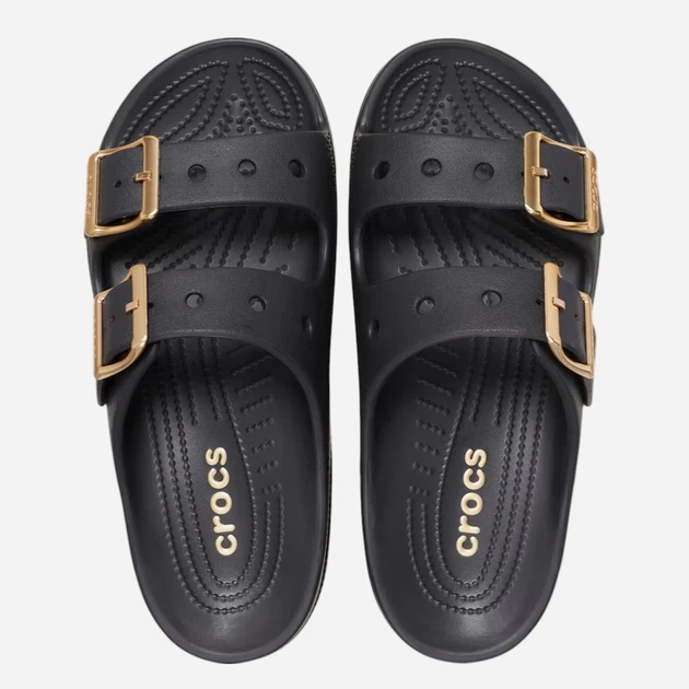 Klapki basenowe damskie Crocs Saturday Metallic Buckle Sandal W 213316-001 39-40 Czarne - obraz 4