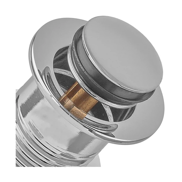 Донный клапан для раковины Koer PW-10-01 1 1/4'' без перелива автоматический СLICK-СLACK (Цвет хром) (KR5797) - Фото 4 Донный клапан для раковины Koer PW-10-01 1 1/4'' без перелива автоматический СLICK-СLACK (Цвет хром) (KR5797) - изображение 4