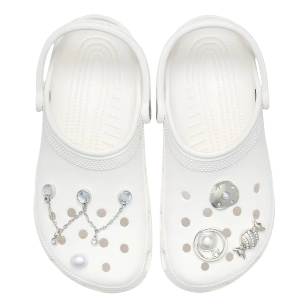 Джибітси Crocs Silver And Pearl 5 Pack 10017723 5 шт Різнокольорові (198445376726) - зображення 3