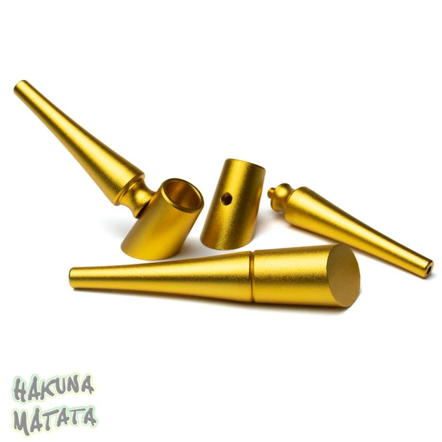 Трубка курительная Loft 420 из анодированного алюминия Gold + Подарки Zip пакет и вечная сетка - изображение 2