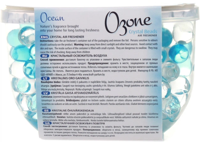 Освежитель воздуха кристаллический на гелевой основе Ozone Crystal Beads Океан 150 г (4770416340583) - изображение 2