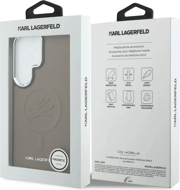 Чохол Karl Lagerfeld Embossed Ring Initials MagSafe для Samsung Galaxy S26 Ultra Brown (KLHMS26LPGFKLRDW) - зображення 8