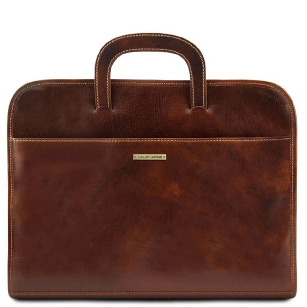 Мужская кожаная папка - портфель Tuscany Leather Sorrento TL141022 (Коричневый) - Фото 1 Мужская кожаная папка - портфель Tuscany Leather Sorrento TL141022 (Коричневый) - изображение 1
