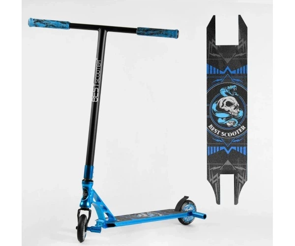 Самокат трюковый 98901 Best Scooter (4) HIC-система, ПЕГИ, алюминиевый диск и дека, АНОДИРОВАННАЯ КРАШКА, колеса PU, d=110мм, ширина руля - 60 см - Фото 1 Самокат трюковый 98901 Best Scooter (4) HIC-система, ПЕГИ, алюминиевый диск и дека, АНОДИРОВАННАЯ КРАШКА, колеса PU, d=110мм, ширина руля - 60 см - изображение 1