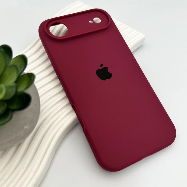 Чохол Premium для смартфона Silicone Full Case AA Camera Protect for Apple iPhone 17 Air 35,Maroon (FullAAi17A-35) - изображение 4