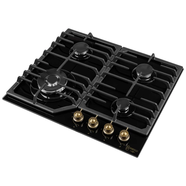 Поверхня газова на склі PERFELLI VINTAGE GW69C NERO - зображення 3