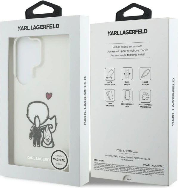 Чохол Karl Lagerfeld IML Karl&Choupette MagSafe для Samsung Galaxy S26 Ultra Transparent (KLHMS26L6HKCBHH) - зображення 8