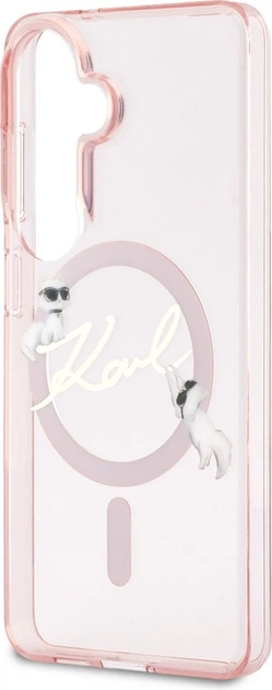 Чохол Karl Lagerfeld IML KC Script MagSafe для Samsung Galaxy S26 Pink (KLHMS26S5HKSCAP) - зображення 6