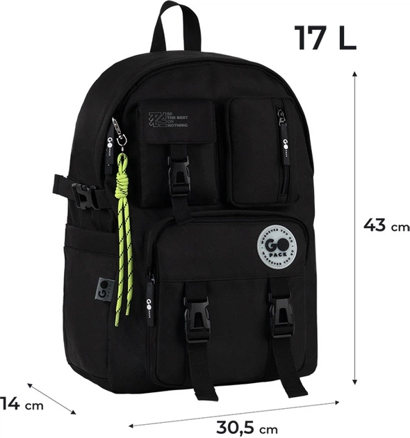 Рюкзак GoPack Education Teens 43x30.5x14 см Чорний (GO26-2500L-3) - зображення 3