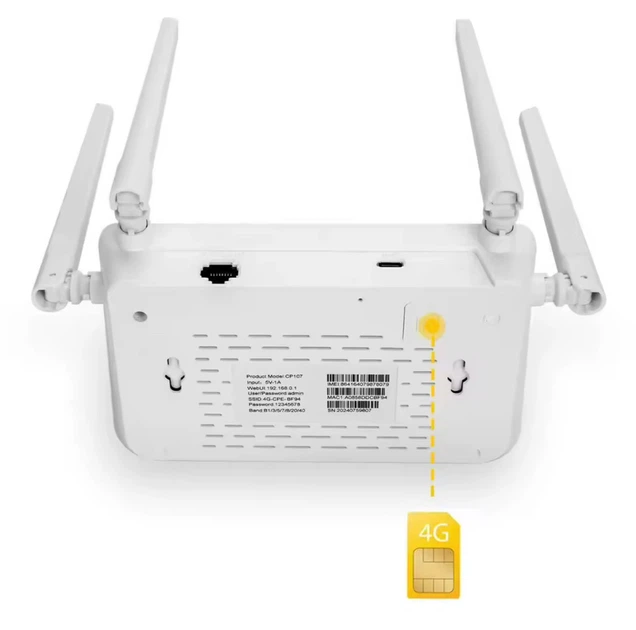 Wi-Fi 6+ роутер CP107 4G/5G 300Mbps с разъемом под SIM карту - Фото 2 Wi-Fi 6+ роутер CP107 4G/5G 300Mbps с разъемом под SIM карту - изображение 2