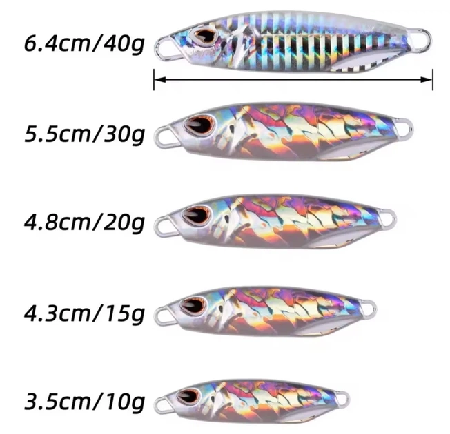 Набор пилькеров Aorace Drag Metal Cast 40 г 64 мм 5 шт в боксе - Фото 2 Набор пилькеров Aorace Drag Metal Cast 40 г 64 мм 5 шт в боксе - изображение 2