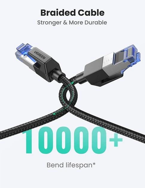 Мережевий кабель Ethernet RJ45 Cat8 UGREEN - Фото 7 Мережевий кабель Ethernet RJ45 Cat8 UGREEN - зображення 7