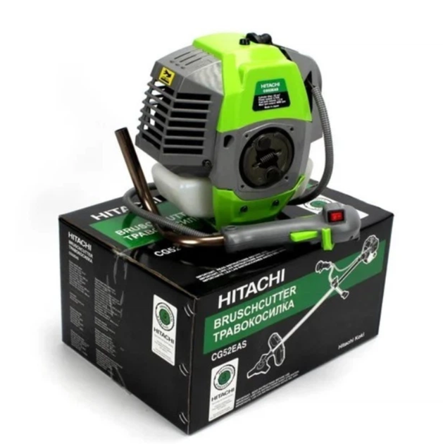 Бензокоса Hitachi 2.7 кВт, 2-тактний двигун, об’єм 52 см³, штанга 26 мм, ножі та шпуля з ліскою, вага 7.5 кг - зображення 6