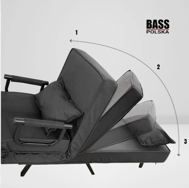 Кресло кровать шезлонг Bass Polska 3в1 раскладное для сна и отдыха BH 30041 - изображение 9