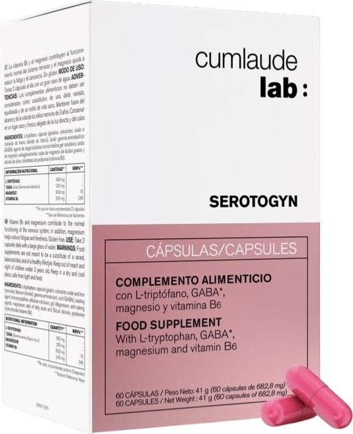 Suplement diety Cumlaude Serotogyn 60 kapsułek (8428749694908) - Zdjęcie 1 Suplement diety Cumlaude Serotogyn 60 kapsułek (8428749694908) - obraz 1