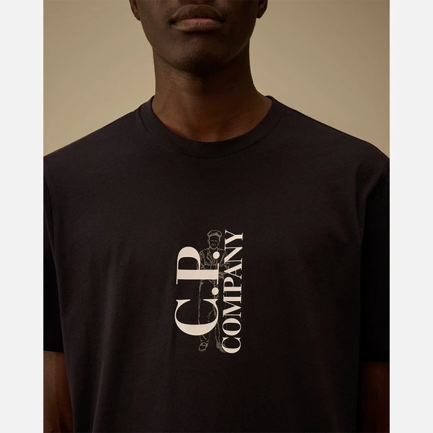 C.P. Company 30/1 Jersey Short Sleeve Logo L 20CMTS084A 005100W 888 - зображення 2