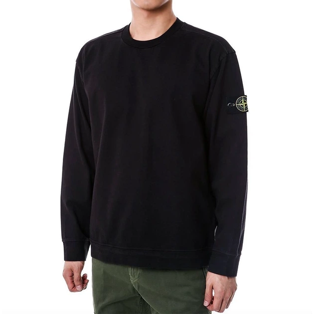 Світшот Stone Island - Sweatshirt Black Heavy Cotton Jersey 791563750 v0029 - Фото 1 Світшот Stone Island - Sweatshirt Black Heavy Cotton Jersey 791563750 v0029 - зображення 1