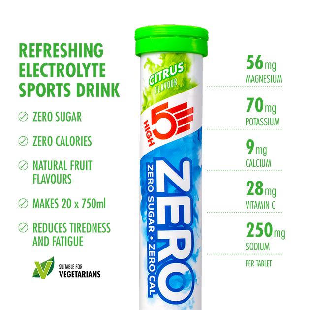 Изотоник High5 Zero Citrus 20 шипучих таблеток, Цитрус - изображение 3
