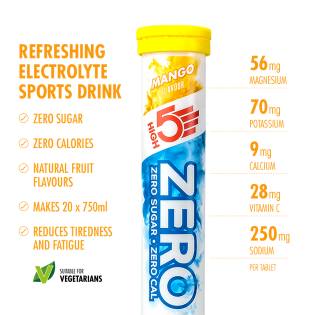 Ізотонік High5 Zero Mango 20 шипучих таблеток, Манго - зображення 3