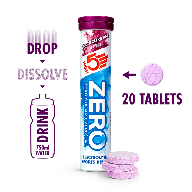 Ізотонік High5 Zero Blackcurrant Blackcurrant 20 шипучих таблеток, Чорна смородина - зображення 4
