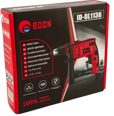 Дриль ударний Edon ID-DL-1136 - Фото 2 Дриль ударний Edon ID-DL-1136 - изображение 2
