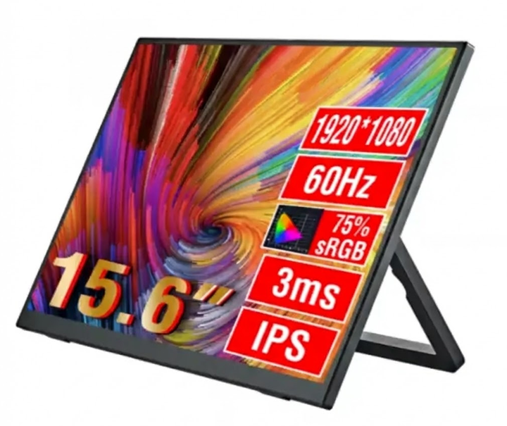 Портативный монитор Anmite A156W03 15.6″ IPS 1920×1080 Full HD, 60 Гц,без сенсора - Фото 1 Портативный монитор Anmite A156W03 15.6″ IPS 1920×1080 Full HD, 60 Гц,без сенсора - изображение 1