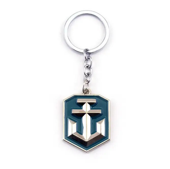 Брелок металлический для ключей "Мир военных кораблей / World of Warships" - Фото 1 Брелок металлический для ключей "Мир военных кораблей / World of Warships" - изображение 1