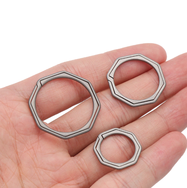 Титановое кольцо плоское для ключей Titanium Rings 28 мм / 1 штука Серебристое - Фото 8 Титановое кольцо плоское для ключей Titanium Rings 28 мм / 1 штука Серебристое - изображение 8